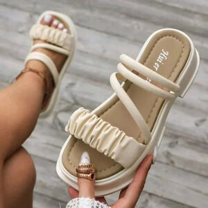 Women's High Heel Platform Beach Sandals, Summer New Arrival Roman Style Slipper